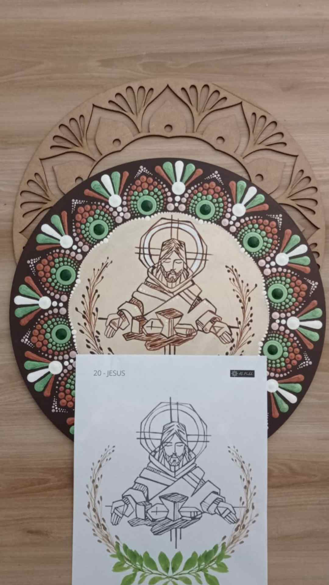 Mandala com a imagem de Cristo
