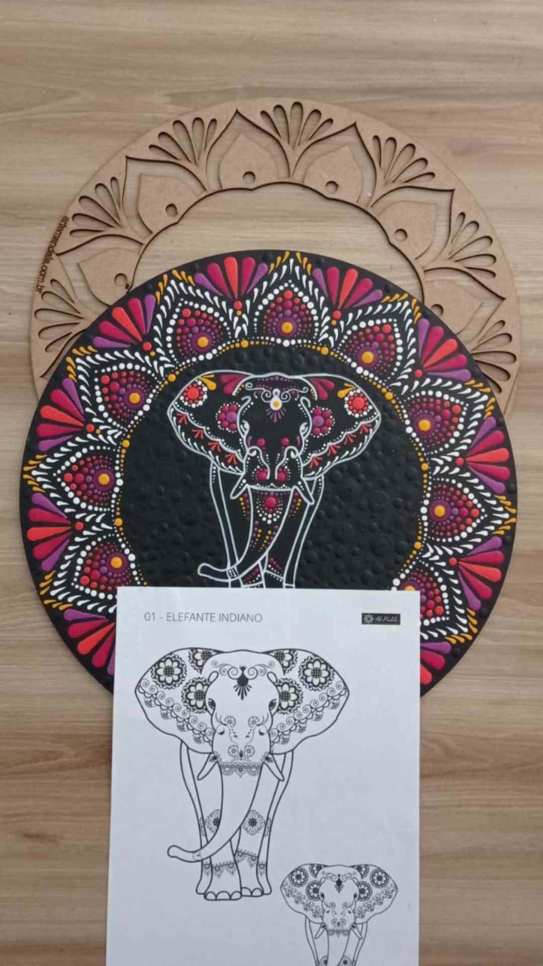 Mandala com a imagem Elefante